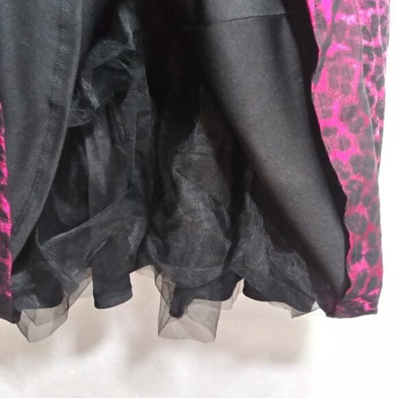 Torrid X Betsey Johnson Leopard Mini BabyDoll Dress Pinup Rockabilly Goth Sz 26 - Picture 6 of 11